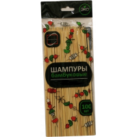 Палочки шампуры деревянные 25 см бамбук, 100 шт (1/150)