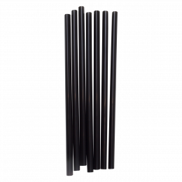 Пластиковые трубочки для напитков прямая XL 10 x 250 мм, черные, 250 шт (1/12)