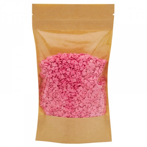 Пакет дой пак бумажный крафт, с окошком, 160 х 250 мм, дно 45 + 45