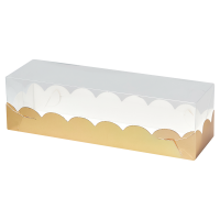 Коробка для пирожных Macaron, 190 x 55 x 55, золотая (1/100)