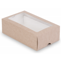 Коробка для макаронс MB 12, 180 х 107 х 55 мм, c окном