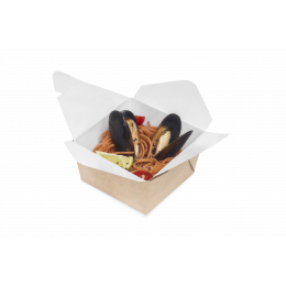 Коробка ланч бокс картонная OSQ Meal Box S, 100/118 x 100/118 x 65 мм