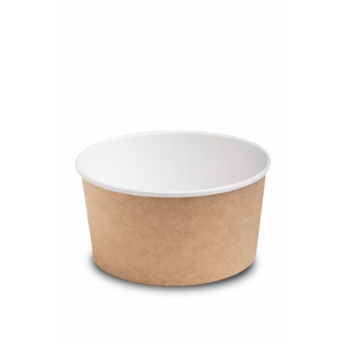 Контейнер круглый, OSQ Round Bowl 1000 мл, крафт, БЕЗ КРЫШКИ