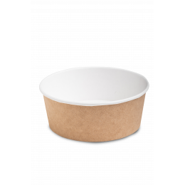 Контейнер круглый, OSQ Round Bowl 1300 мл, крафт, БЕЗ КРЫШКИ (1/420)