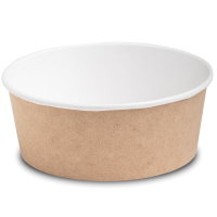 Контейнер круглый, OSQ Round Bowl 750 мл, крафт, БЕЗ КРЫШКИ