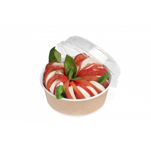 Контейнер круглый, OSQ Round Bowl 750 мл, крафт, БЕЗ КРЫШКИ